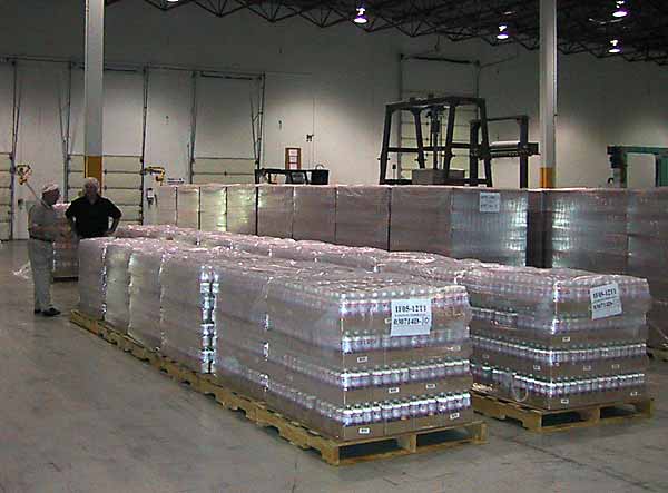 Bottled water warehouse
